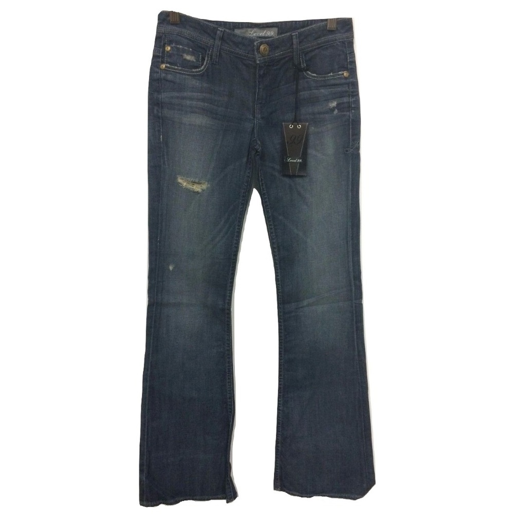 NWT Level 99 Size 26 Chicago Distressed Blue Jeans